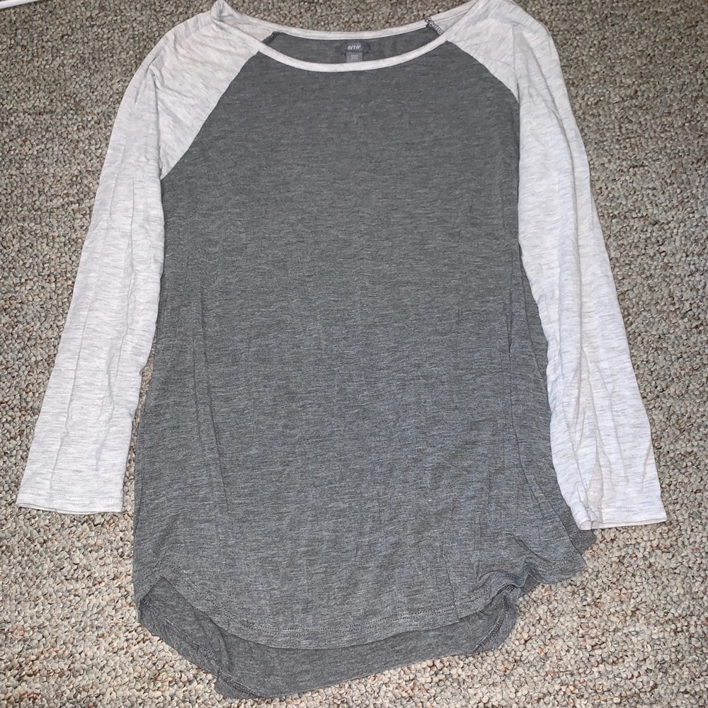 Grey & White Long Sleeve